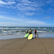 Learning to surf in Devon at any age and enjoying life